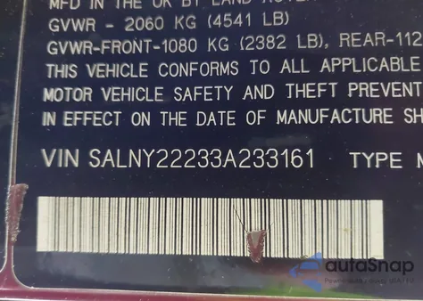 2003 Land Rover Freelander Se z USA, uszkodzony, nr VIN SALNY22233A233161